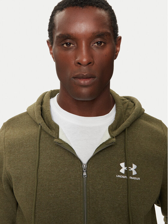 Under Armour Under Armour Majica dugih rukava Essential Fleece 1373881 Zelena Regular Fit