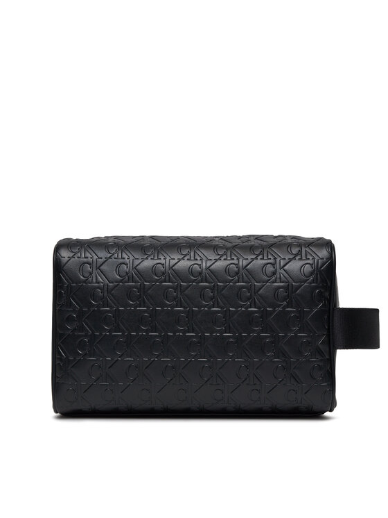 Calvin Klein Calvin Klein Pochette per cosmetici Logo Print Washbag K50K511439 Nero