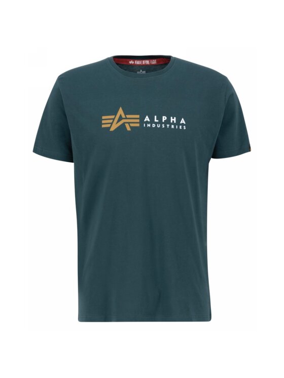 Alpha Industries Alpha Industries T-Shirt Lavel T 118502 Zielony Regular Fit