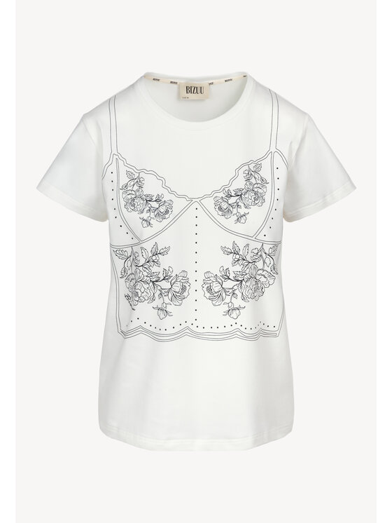 BIZUU BIZUU T-Shirt BROOKE Bílá Standard Fit