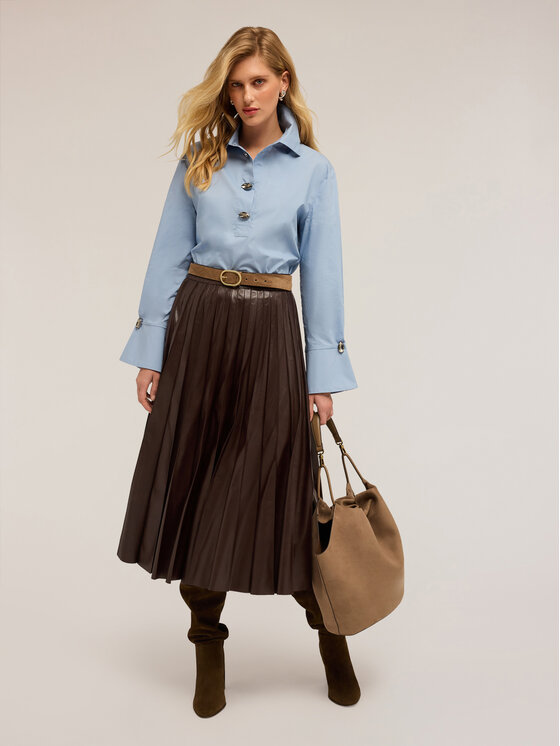 Motivi Motivi Blusa 2723Q001882N004 Turchese Over Fit