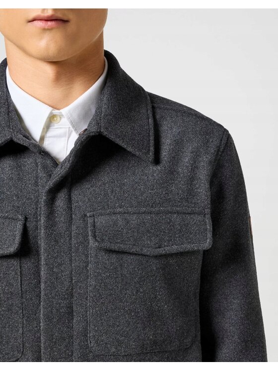 Wrangler Wrangler Kurtka koszulowa Transitional Jacket Szary Regular Fit