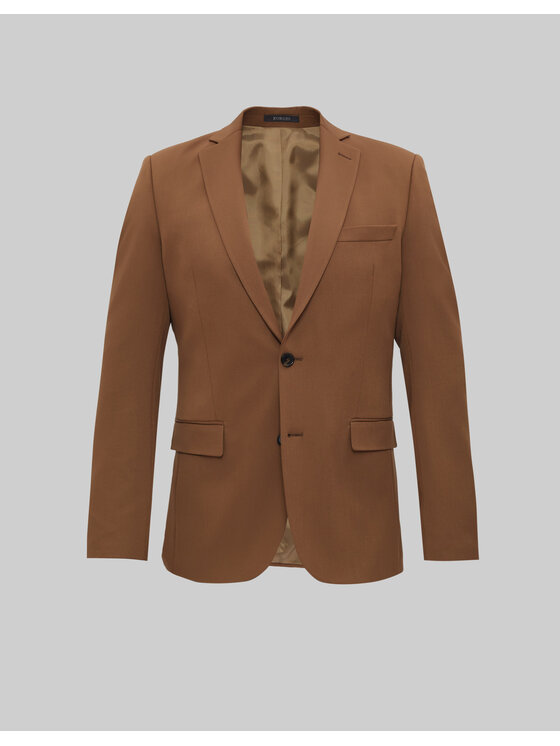Borgio Borgio Marynarka lido Brązowy Slim Fit