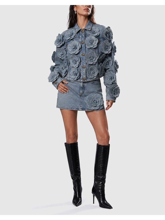 PHILIPP PLEIN PHILIPP PLEIN Kurtka jeansowa 31163 Niebieski Regular Fit