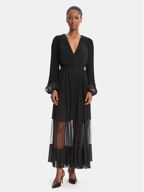 TWINSET TWINSET Rochie de seară 252TP2641 Negru Regular Fit