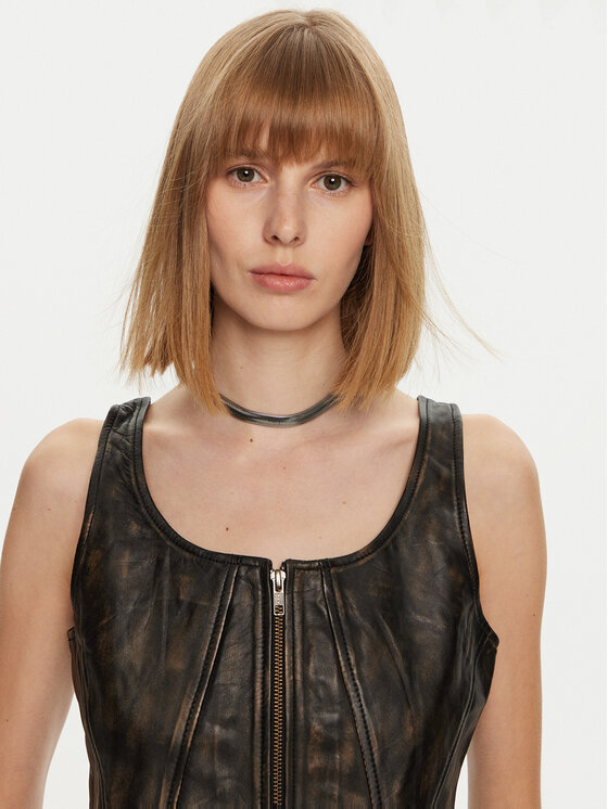 Gestuz Gestuz Top Linera 10909487 Smeđa Regular Fit