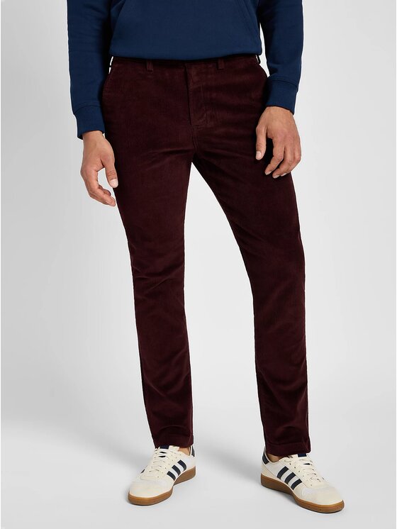 Lee Lee Chinosy SLIM CHINO Czerwony Slim Fit
