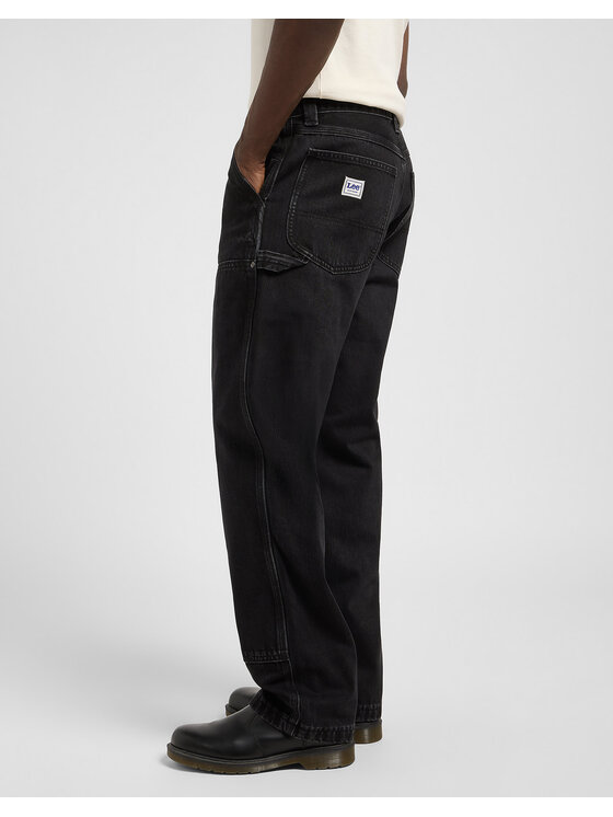 Lee Lee Jeansy DOUBLE KNEE CARPENTER Czarny Loose Fit