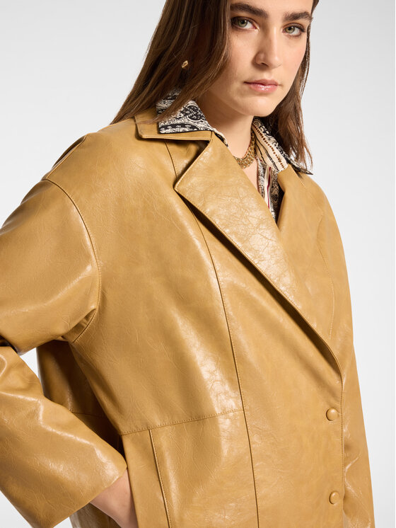 Elena Mirò Elena Mirò Płaszcz zimowy 8014Z000042N028 Żółty Boxy Fit