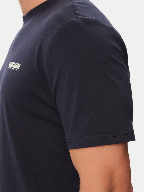 Napapijri Napapijri T-Shirt Smallbox NP0A88TR Granatowy Regular Fit