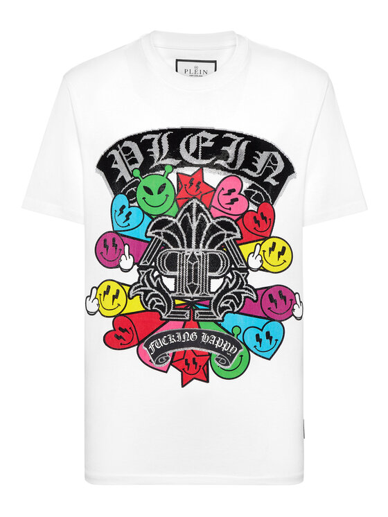 PHILIPP PLEIN PHILIPP PLEIN T-Shirt 22269 Bílá Regular Fit