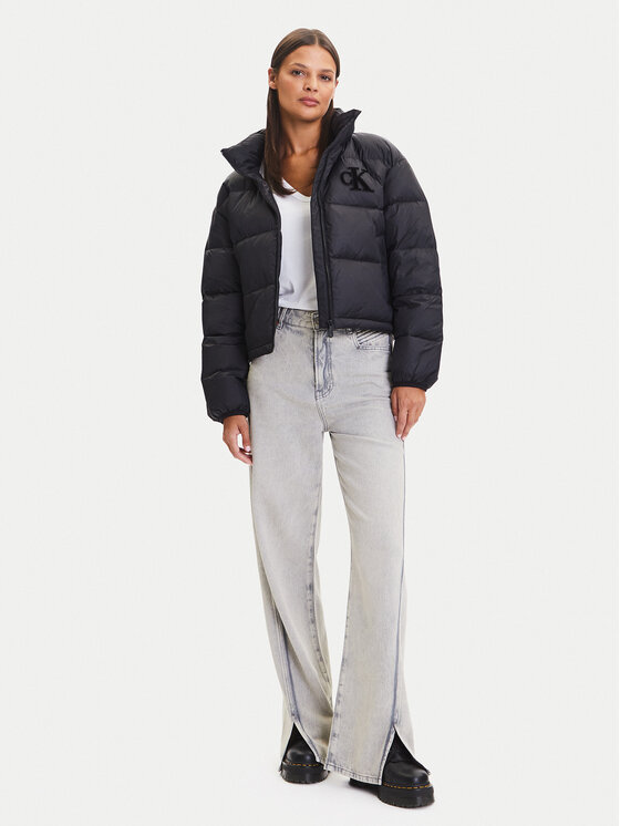 Calvin Klein Jeans Calvin Klein Jeans Pernata jakna Graphic Logo LV047D503G Crna Regular Fit