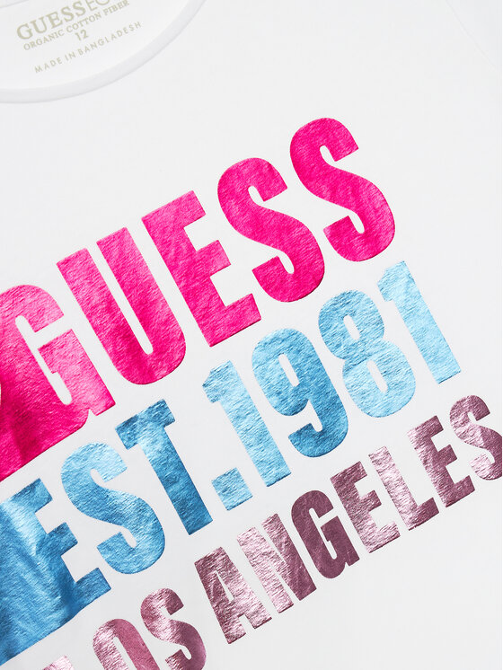 Guess Guess T-krekls J4YI00 K6YW4 Balts Regular Fit