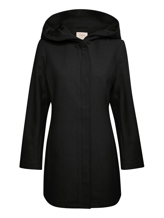 Cream Cream Cappotto di lana Crysta 10611658 Nero Straight Fit