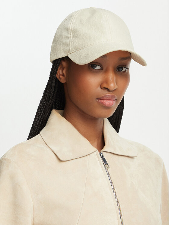 Calvin Klein Calvin Klein Czapka z daszkiem Monogram Jacquard Cap K60K612871 Kremowy