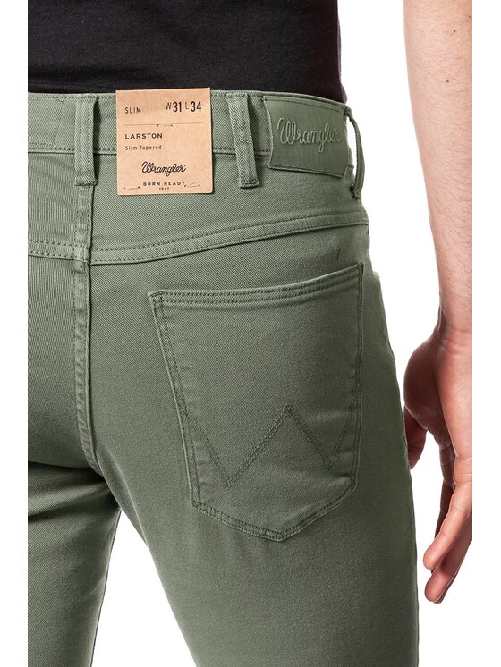 Wrangler Wrangler Spodnie materiałowe LARSTON Zielony Slim Fit