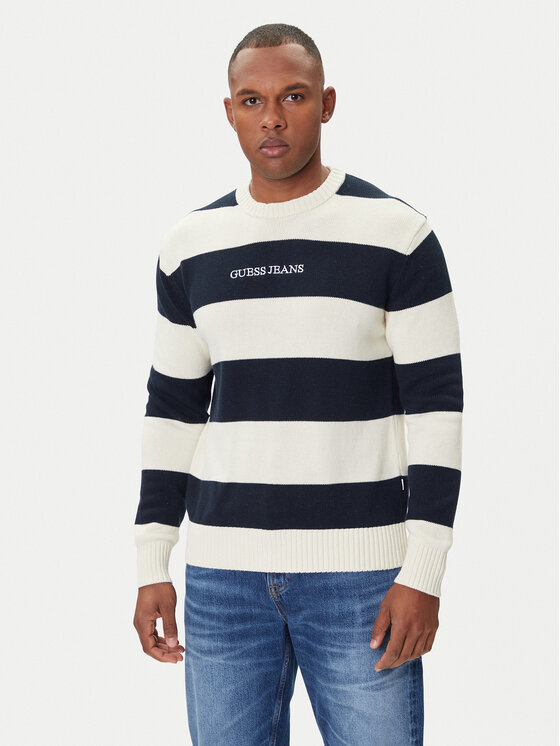 Guess Jeans Sweter M4BR37 Z3HM1 Écru Regular Fit