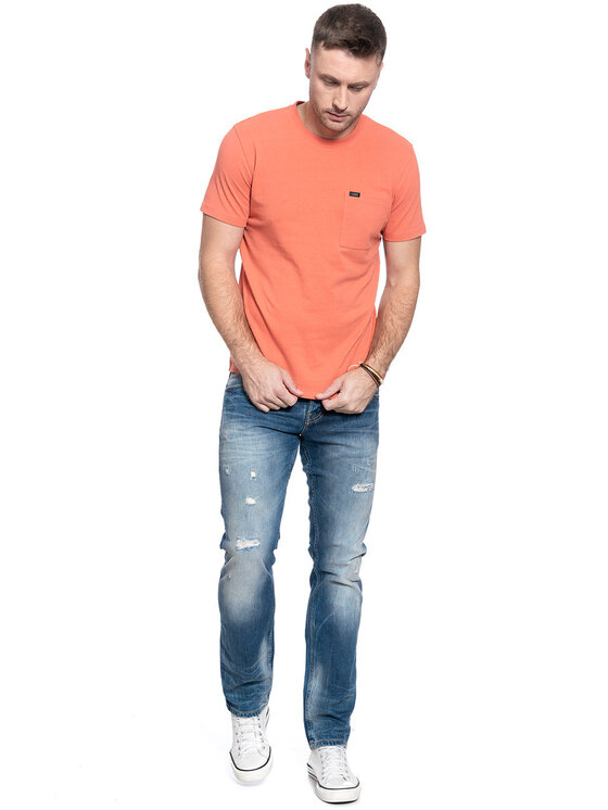 Lee Lee T-shirt SS POCKET TEE Arancione Regular Fit