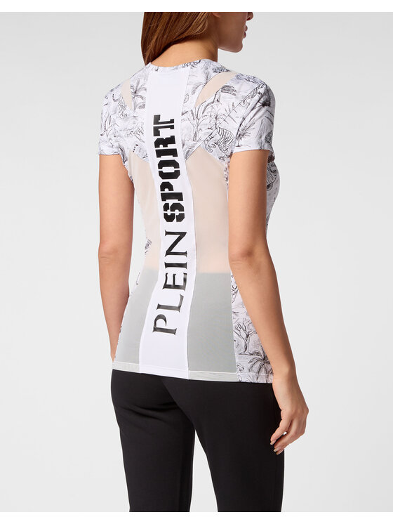 Plein Sport Plein Sport T-Shirt 14225 Biały Skin Tight Fit