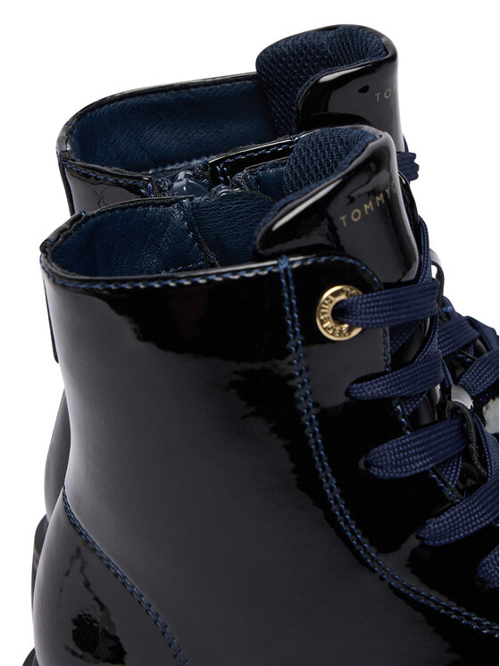 Tommy Hilfiger Tommy Hilfiger Auliniai batai Lace-Up Bootie T1A5-34005-1237 S Tamsiai mėlyna