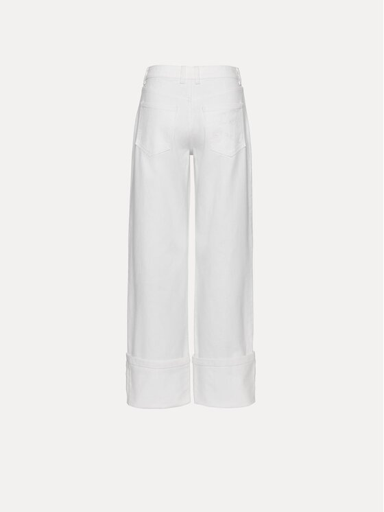 La Mania La Mania Jeansy NOEMIE Biały Basic Fit