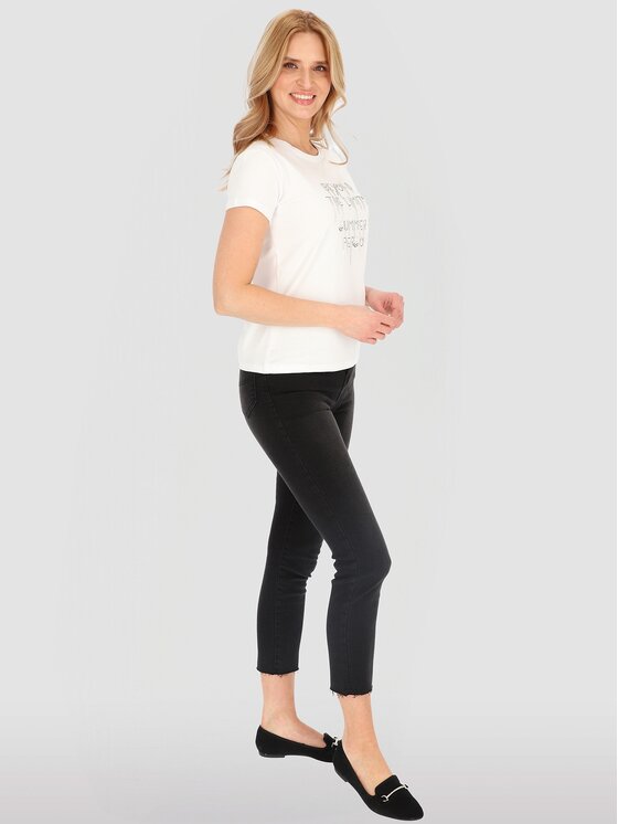 Perso Perso T-Shirt TCE241100F Biały Regular Fit