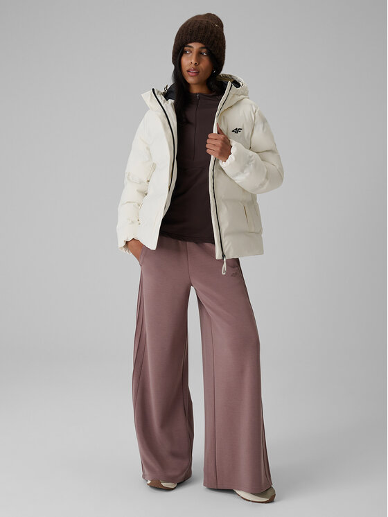 4F 4F Kurtka puchowa CITY JACKETS Beżowy Regular Fit