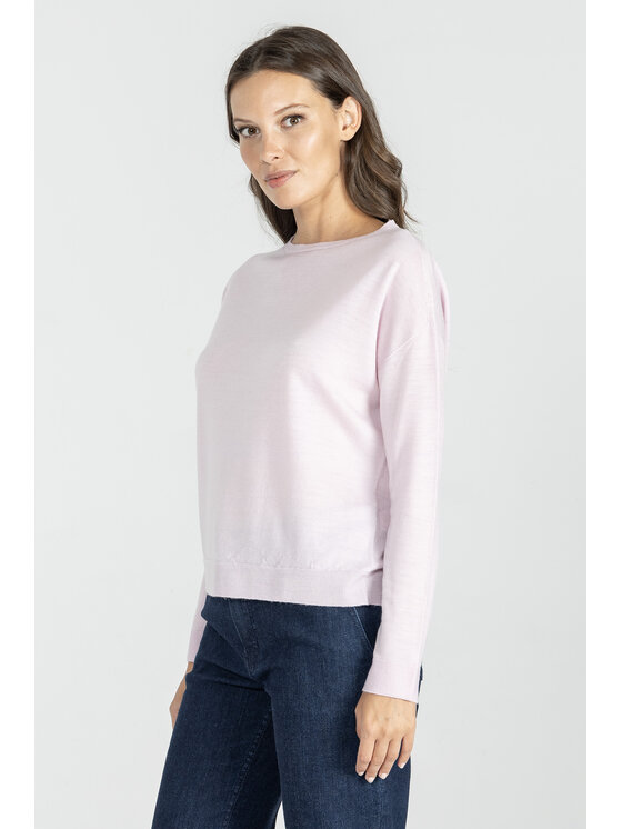 Deni Cler Milano Deni Cler Milano Sweter T-DC-S473-E5-90-31-1 Różowy Regular Fit