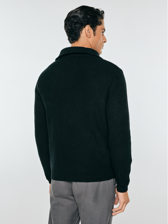 BIG STAR BIG STAR Sweter MICHIGAN Czarny Basic Fit