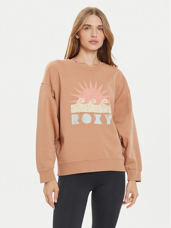 Roxy Roxy Majica dugih rukava Line Up ERJFT04874 Bež Relaxed Fit