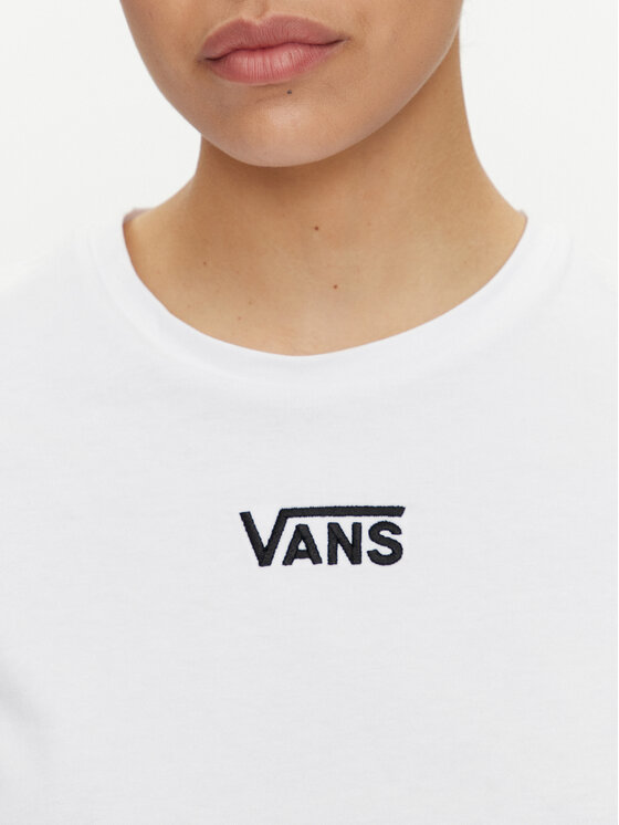 Vans Vans T-Shirt Flying V Crew Crop Ii VN000GFF Biały Regular Fit