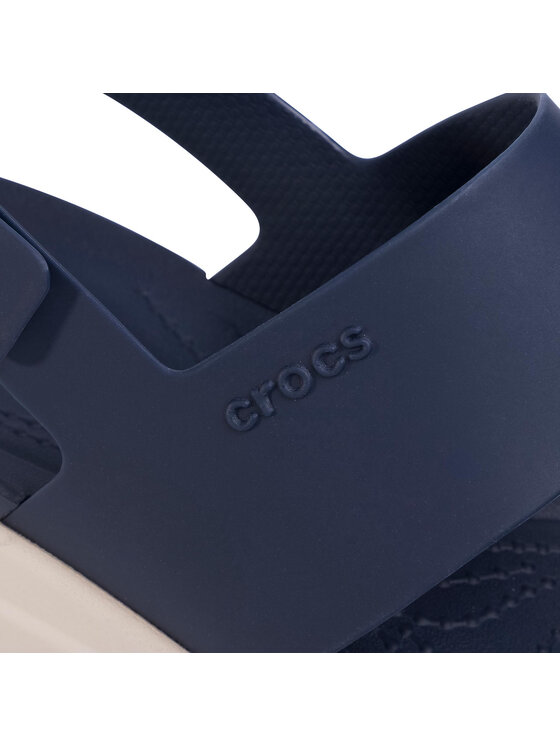 Crocs Sandały Brooklyn Low Wedge W 206453 Granatowy | Modivo.pl