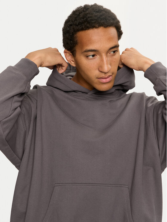 2005 2005 Felpa Unisex Blank Grigio Loose Fit