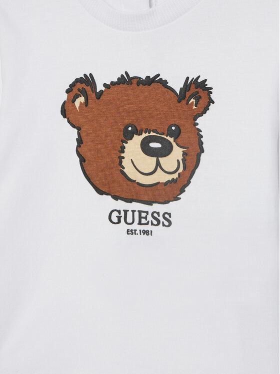 Guess Guess Bluză I5YI02 K8HM4 Alb Regular Fit