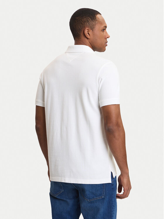 Tommy Jeans Tommy Jeans Polo DM0DM22711 Biały Regular Fit