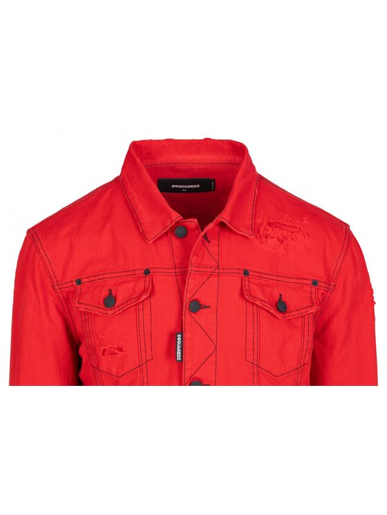 Dsquared2 Dsquared2 Jeansová bunda Tiger Dan Červená Regular Fit