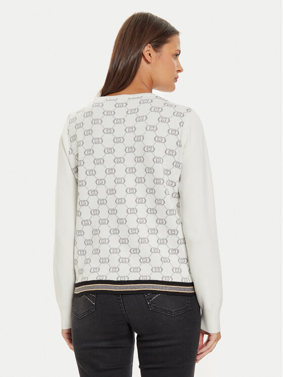 Liu Jo Sport Liu Jo Sport Sweter TF4228 MS63L Biały Regular Fit