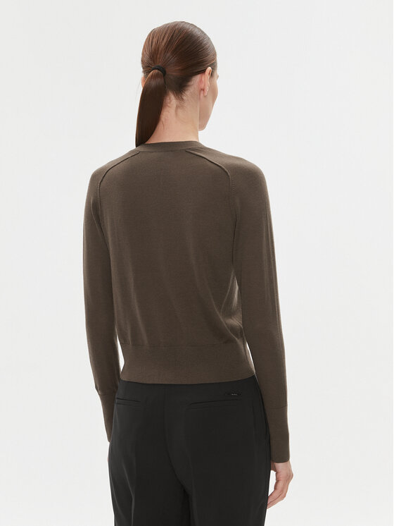 Calvin Klein Calvin Klein Kardigan K20K205778 Brązowy Slim Fit