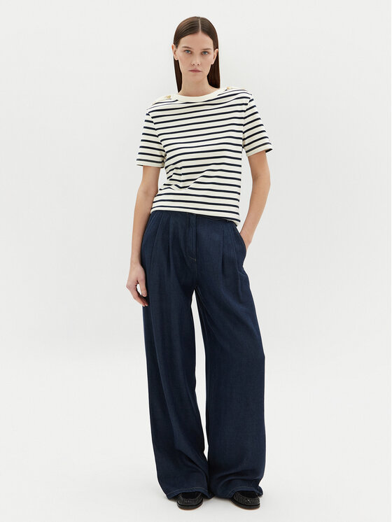 Tommy Hilfiger Tommy Hilfiger Majica WW0WW42907 Écru Regular Fit