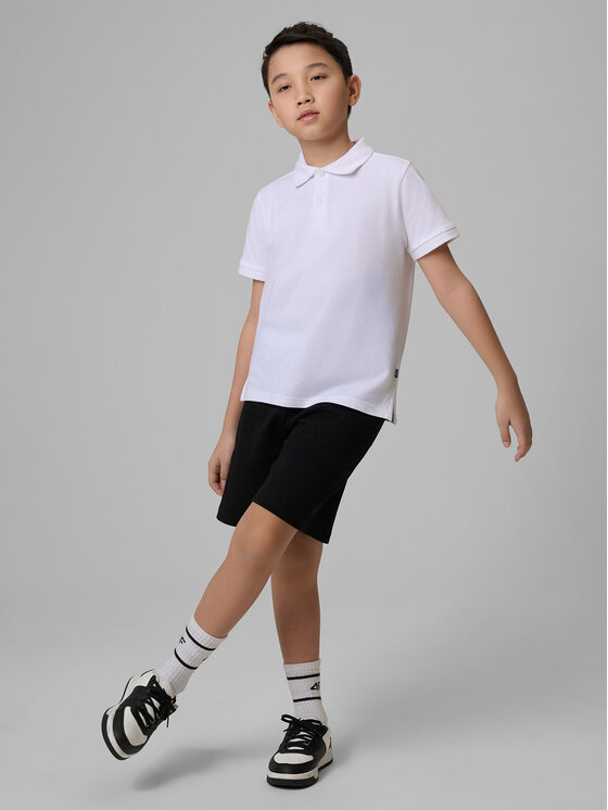 4F 4F Polo BASIC+ Biały Regular Fit