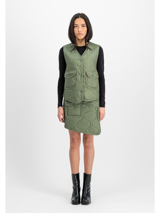 Alpha Industries Alpha Industries Kamizelka ALS Gilet Vest Women Zielony Regular Fit