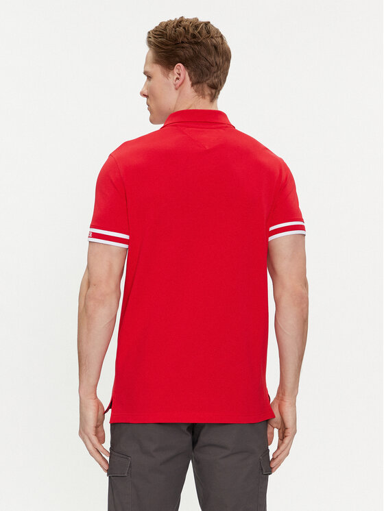Tommy Hilfiger Tommy Hilfiger Pólóing Monotype MW0MW34737 Piros Slim Fit