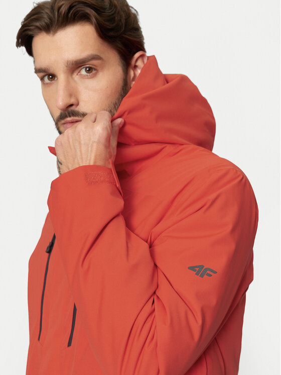 4F 4F Lyžařská bunda 4FWAW24TTJAM575 Červená Regular Fit