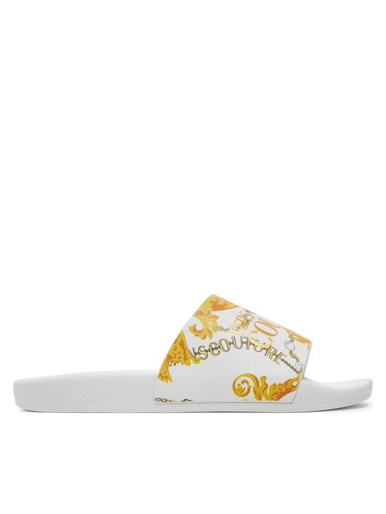 Şlapi Versace Jeans Couture Bărbați, Mărimea: 42, Alb, 77YA3SQ4 ZS834