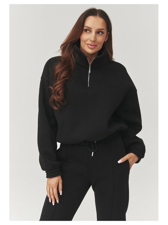 Makadamia Makadamia Dres A13 Czarny Regular Fit