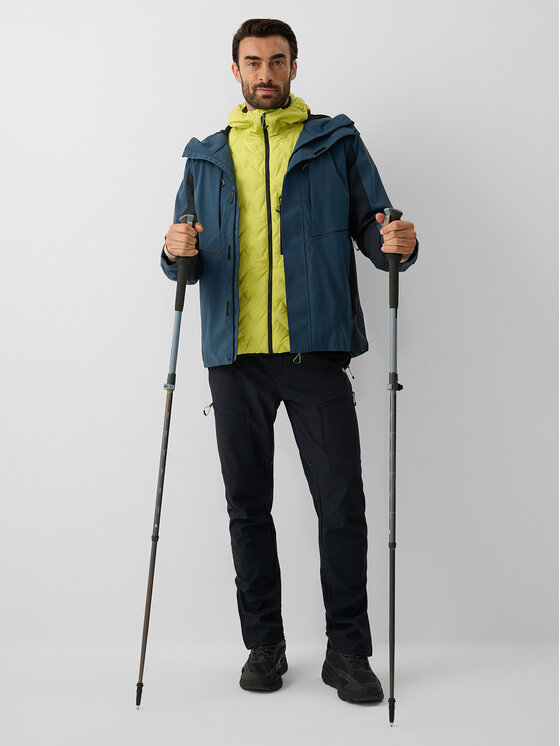 4F 4F Spodnie przeciwdeszczowe BETWEEN LAYERS Czarny Regular Fit