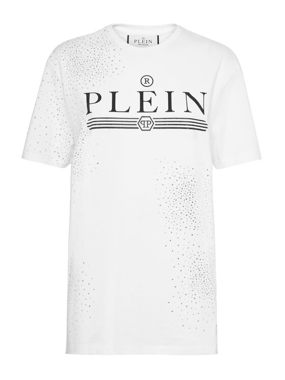 PHILIPP PLEIN PHILIPP PLEIN Tričko 9811 Biela Over Fit