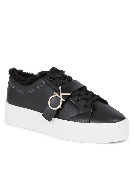 Calvin Klein Calvin Klein Tenisice Flatform Cupsole Lace Up W/Hw Wl HW0HW01671 Crna