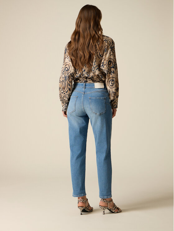 Oltre Oltre Jeans P452R108928N004 Turchese Boy Fit