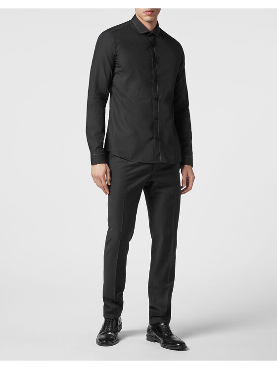 PHILIPP PLEIN PHILIPP PLEIN Camicia 3151 Nero Fitted Fit